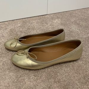 Nordstrom Gold Ballet Flats size 39